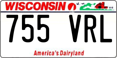 WI license plate 755VRL