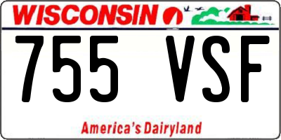 WI license plate 755VSF