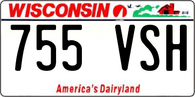 WI license plate 755VSH