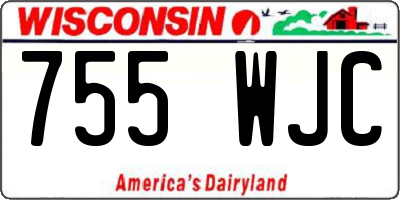 WI license plate 755WJC