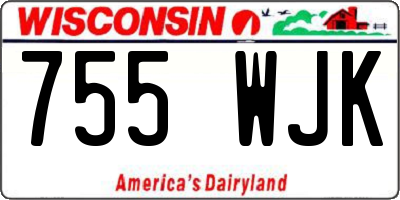 WI license plate 755WJK