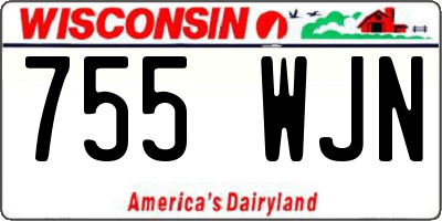 WI license plate 755WJN