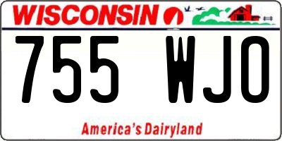 WI license plate 755WJO