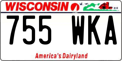 WI license plate 755WKA