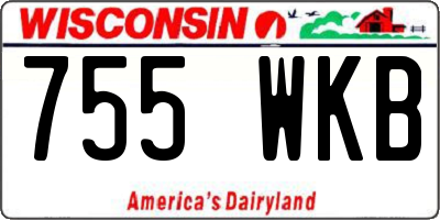 WI license plate 755WKB