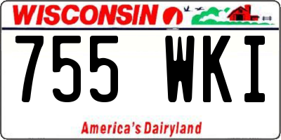 WI license plate 755WKI
