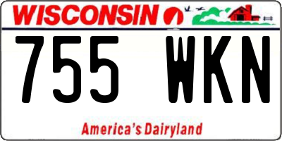 WI license plate 755WKN