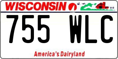 WI license plate 755WLC