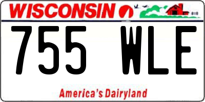 WI license plate 755WLE