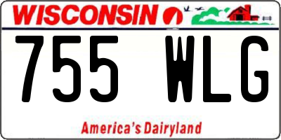 WI license plate 755WLG