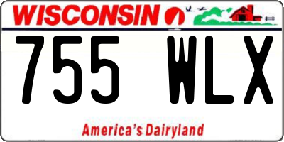 WI license plate 755WLX