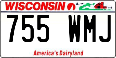 WI license plate 755WMJ