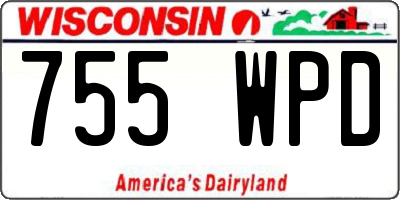 WI license plate 755WPD