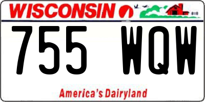 WI license plate 755WQW