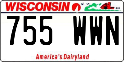 WI license plate 755WWN