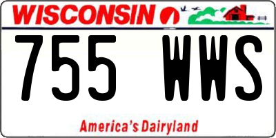 WI license plate 755WWS
