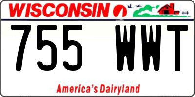 WI license plate 755WWT