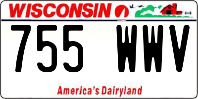 WI license plate 755WWV