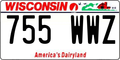 WI license plate 755WWZ