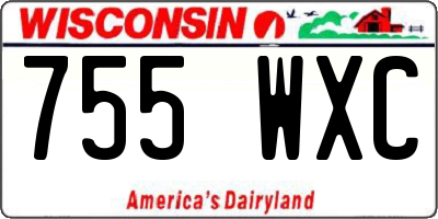 WI license plate 755WXC