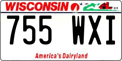 WI license plate 755WXI