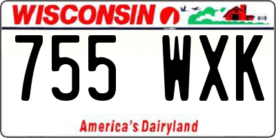 WI license plate 755WXK