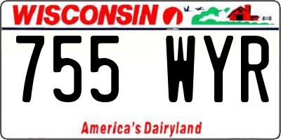 WI license plate 755WYR