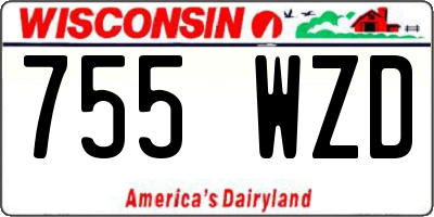 WI license plate 755WZD