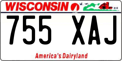 WI license plate 755XAJ
