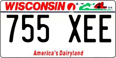 WI license plate 755XEE