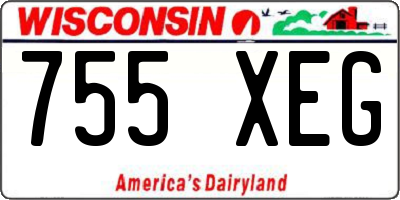 WI license plate 755XEG