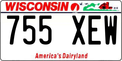 WI license plate 755XEW