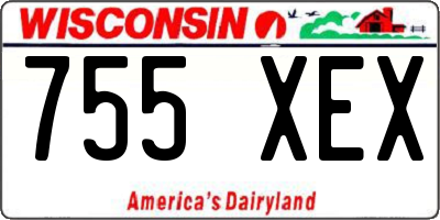 WI license plate 755XEX