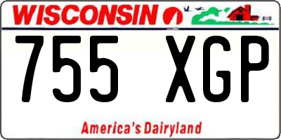 WI license plate 755XGP