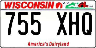 WI license plate 755XHQ