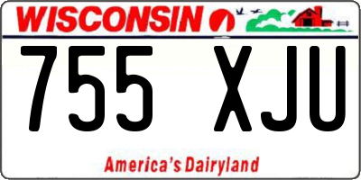 WI license plate 755XJU