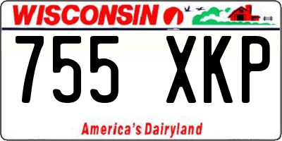 WI license plate 755XKP