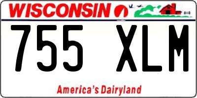 WI license plate 755XLM