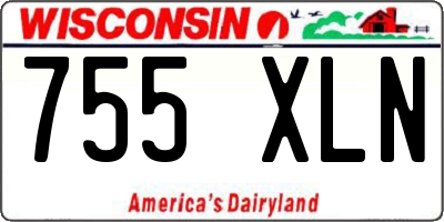 WI license plate 755XLN
