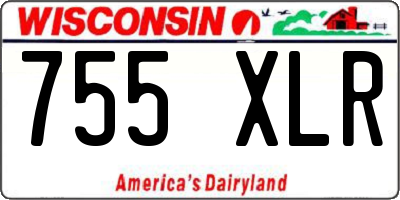 WI license plate 755XLR