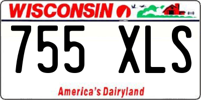 WI license plate 755XLS