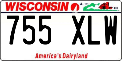 WI license plate 755XLW