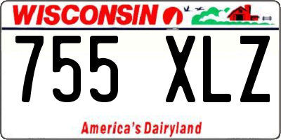 WI license plate 755XLZ