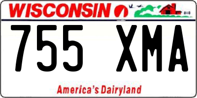 WI license plate 755XMA