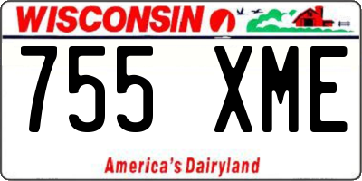 WI license plate 755XME