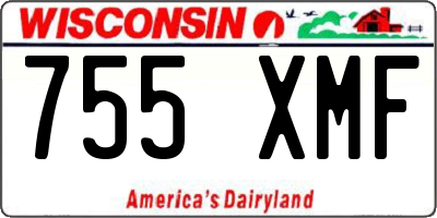 WI license plate 755XMF