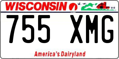 WI license plate 755XMG