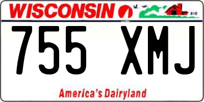 WI license plate 755XMJ