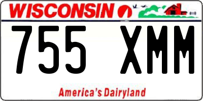 WI license plate 755XMM