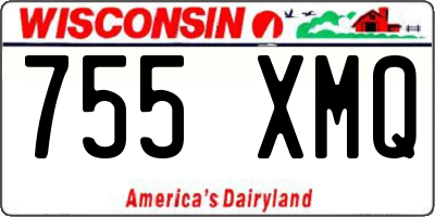 WI license plate 755XMQ